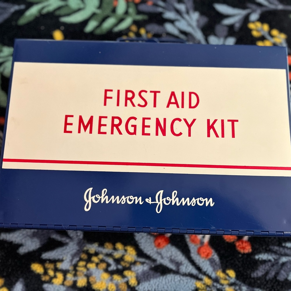 Vintage Johnson & Johnson First Aid Emergency Kit